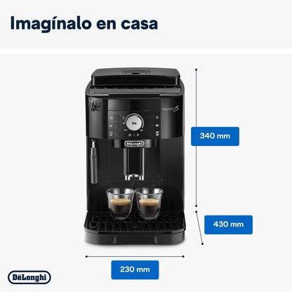 Cafetera superautomática espresso con boquilla de leche, 2 recetas one-touch, 1450W, negro